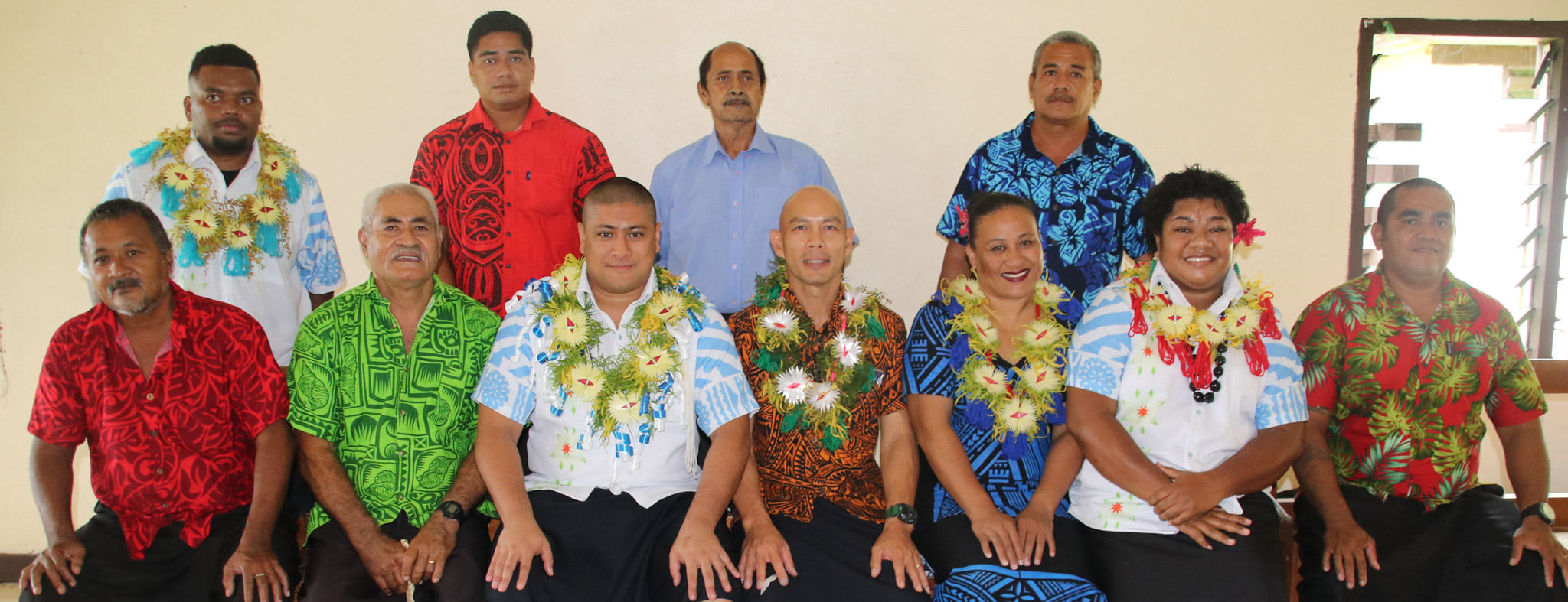 Broderick Mervyn addressing Rotuma's Council of Chiefs during the 2020 youth development initiative